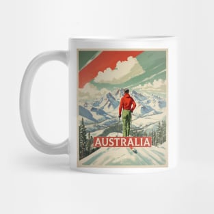 Ski Australia Vintage Travel Poster Mug